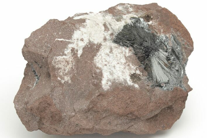 Metallic, Needle-Like Pyrolusite Crystals - Morocco #219523